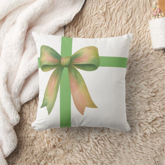 Elegant Gift Bow – Modern Christmas Design クッション (ブランケット)