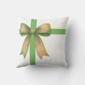 Elegant Gift Bow – Modern Christmas Design クッション (裏面)