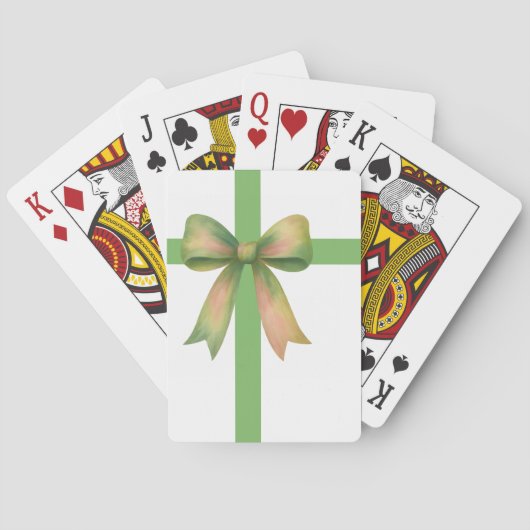 Elegant Gift Bow – Modern Christmas Design トランプ (裏面)