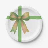 Elegant Gift Bow – Modern Christmas Design ペーパープレート (正面)