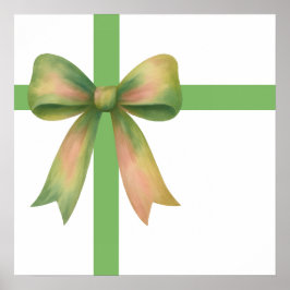 Elegant Gift Bow – Modern Christmas Design ポスター