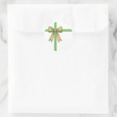 Elegant Gift Bow – Modern Christmas Design ラウンドシール (バッグ)