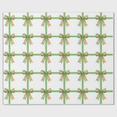 Elegant Gift Bow – Modern Christmas Design ラッピングペーパー (フラット)