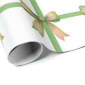 Elegant Gift Bow – Modern Christmas Design ラッピングペーパー (ロールコーナー)