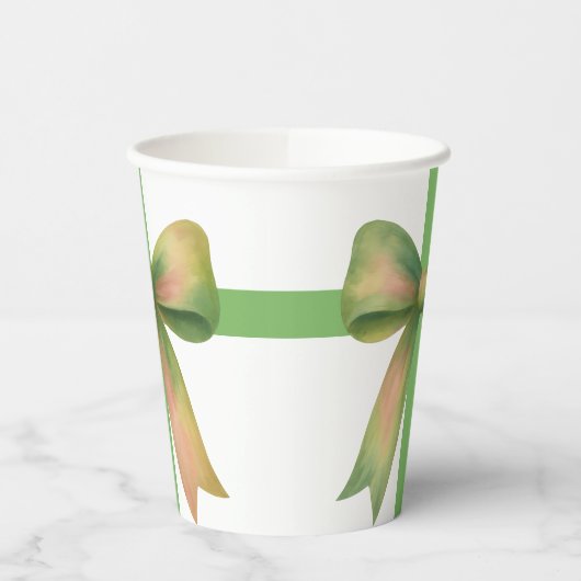 Elegant Gift Bow – Modern Christmas Design 紙コップ (左)