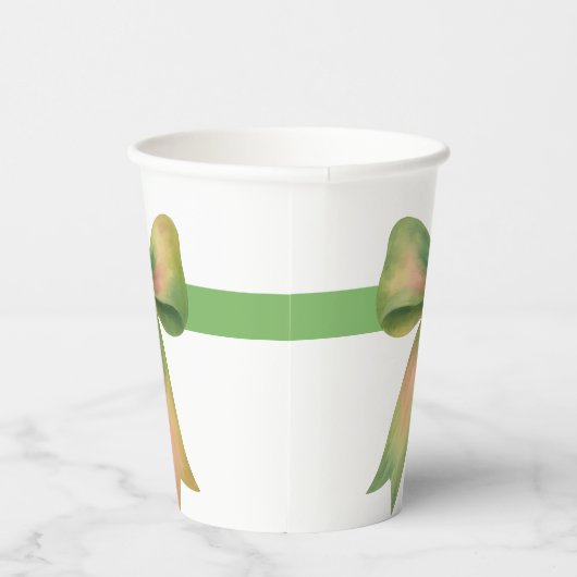 Elegant Gift Bow – Modern Christmas Design 紙コップ (右)