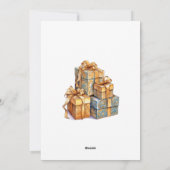 Elegant Gift Boxes Watercolor Merry Christmas Card シーズンカード (裏面)