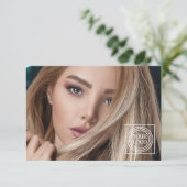 Elegant Gift Certificate Business Logo Photo Card (スタンド正面)