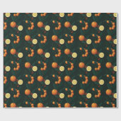 Elegant Gift Wrap w/ citrus, berries & botanicals ラッピングペーパー (フラット)