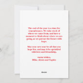 Elegant Gift Wrapped Family PhotoCollage Christmas シーズンカード (裏面)