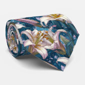 Elegant Gifts For Father Lilies ネクタイ (ロール)