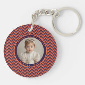 Elegant Gifts For Father Stripe Pattern キーホルダー (裏面)