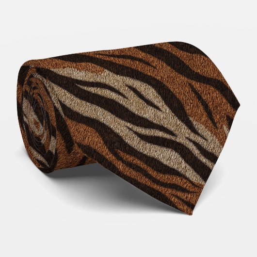 Elegant Gifts For Him Tiger Print ネクタイ (ロール)