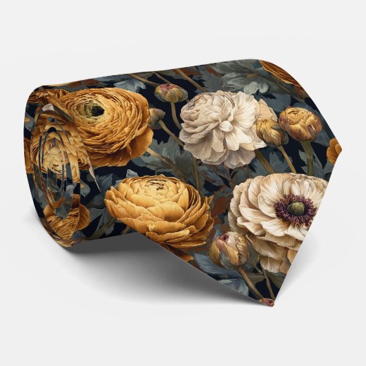 Elegant Gifts For Men Ranunculus Flower ネクタイ (ロール)