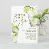 Elegant Gin Alcohol Adult Birthday 招待状 (スタンド正面)