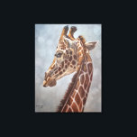 Elegant Giraffe Portrait Painting Large キャンバスプリント<br><div class="desc">Printed from the original Giraffe oil on canvas painting by Sue Maas</div>