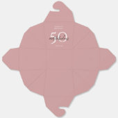 Elegant Girly 50 & Fabulous Birthday Dusty Pink  フェイバーボックス (見開き)