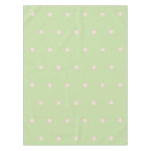 Elegant Girly Green & Pink Polka Dots Pattern テーブルクロス (正面)