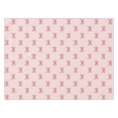 Elegant Girly Pink Bow Pattern Spring Summer Chic テーブルクロス (正面(横))