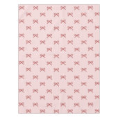 Elegant Girly Pink Bow Pattern Spring Summer Chic テーブルクロス (正面)