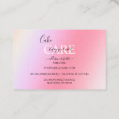 Elegant Glam Holographic Cake Care Business Card 名刺 (裏面)