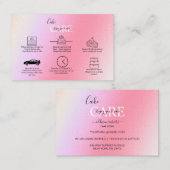 Elegant Glam Holographic Cake Care Business Card 名刺 (正面/裏面)