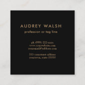 Elegant Glam Liquid Marble Blue Purple Gold Square スクエア名刺 (裏面)