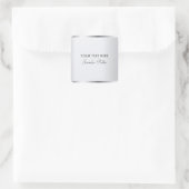 Elegant Glam Silver Template Calligraphy Script スクエアシール (バッグ)