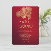 Elegant Glamor Lace Engagement Party Invitation 招待状 (スタンド正面)