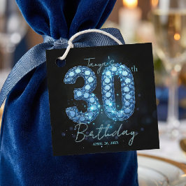 Elegant Glamorous Bling Jewel 30th Birthday フェイバータグ