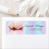 Elegant Glamorous  Lotus Holographic Address Label ラベル (インサイチュ)