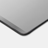 Elegant Glamorous Silver Custom Name Monogram デスクマット (コーナー)