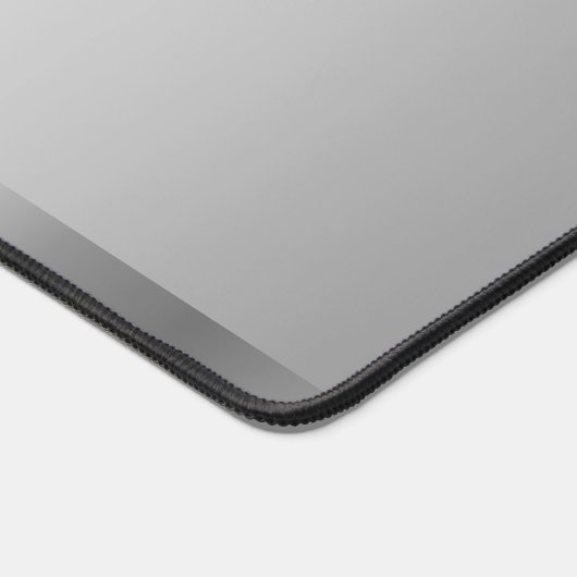 Elegant Glamorous Silver Custom Name Monogram デスクマット (コーナー)