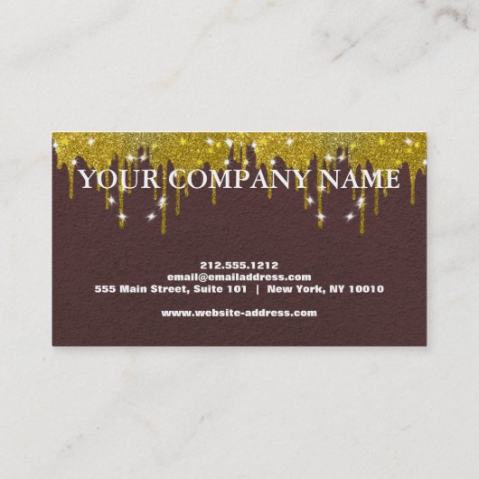 Elegant Glitter Credit Card 名刺 (裏面)