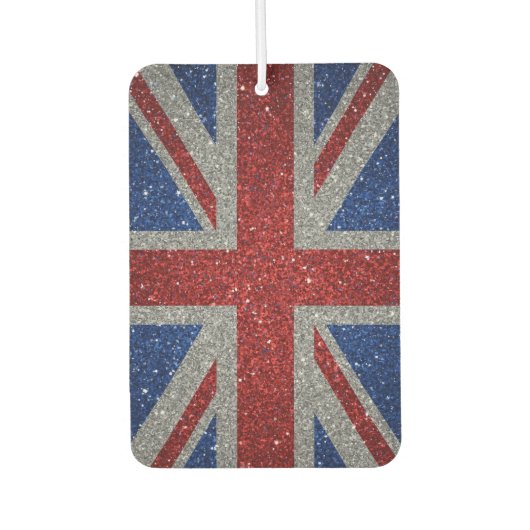 Elegant glitter Patriotic U.K. flag カーエアーフレッシュナー (正面)