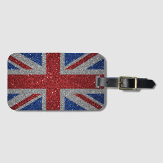 Elegant glitter Patriotic U.K. flag ラゲッジタグ