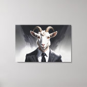 Elegant goat gentleman in formal portrait scene キャンバスプリント (正面)