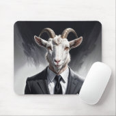 Elegant goat gentleman in formal portrait scene マウスパッド (マウス)