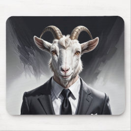 Elegant goat gentleman in formal portrait scene マウスパッド