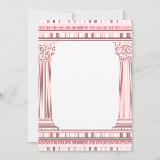 Elegant Goddess Party invite in pink 招待状 (裏面)