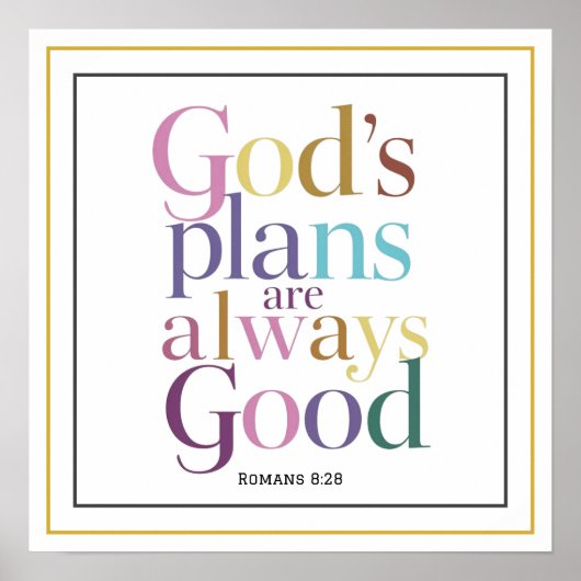 Elegant Gods Plans Are Always Good Scripture Clean ポスター (正面)