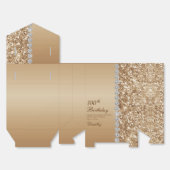 Elegant Gold 100th Birthday フェイバーボックス (見開き)