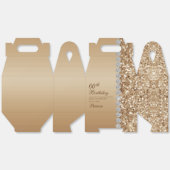 Elegant Gold 60th Birthday フェイバーボックス (見開き)