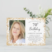 Elegant Gold 70th Birthday 招待状 (スタンド正面)