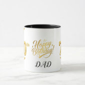 Elegant Gold 70th Birthday (Personalise) Dad マグカップ (中央)