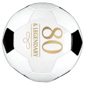 Elegant Gold 80th & Legendary Birthday サッカーボール (回転)