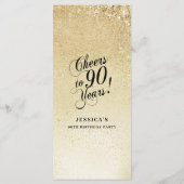 Elegant Gold 90th Birthday メニュー (裏面)