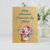 Elegant Gold Administrative Professionals Day サンキューカード (スタンド正面)