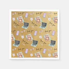 Elegant Gold Administrative Professionals Day スタンダードカクテルナプキン