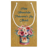 Elegant Gold Administrative Professionals Day スモールペーパーバッグ (裏面)